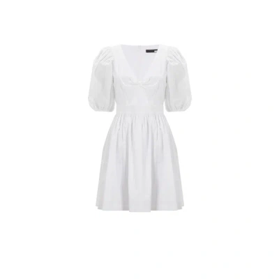 Rotate Birger Christensen Flared Mini Dress In White