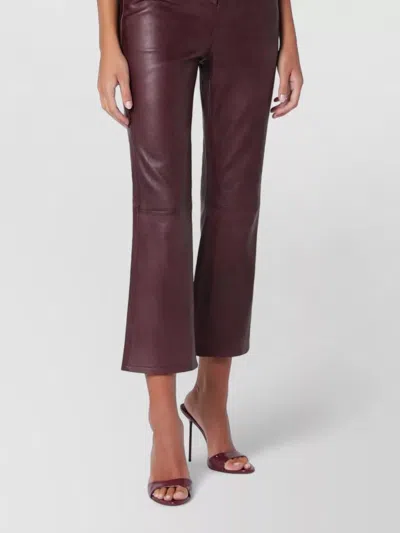 Rotate Birger Christensen Flared Trousers In Burgundy