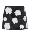 Rotate Birger Christensen Satin Flower Mini Skirt In White