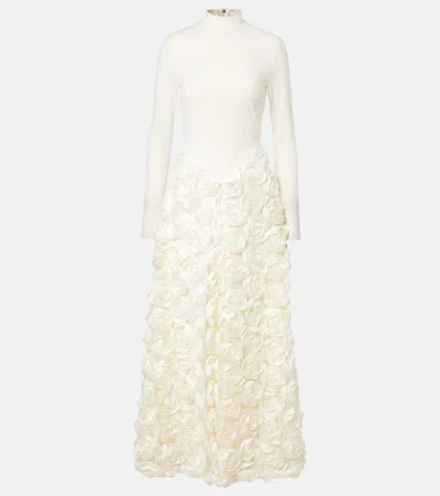 Rotate Birger Christensen Floral-appliqué Gown In White