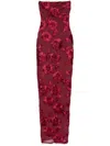 Rotate Birger Christensen Maxikleid Mit Blumenapplikation In Rot