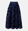 Rotate Birger Christensen Skirt With Roses In Blue