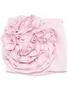 Rotate Birger Christensen Floral-appliqué Satin Mini Skirt In Pink
