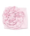 Rotate Birger Christensen Floral-appliqué Satin Mini Skirt In Pink