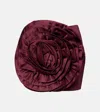 Rotate Birger Christensen Flower-embellished Mini Skirt In Burgundy