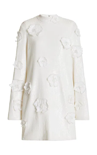 Rotate Birger Christensen Women's Sequin Floral-embellished Minidress In White