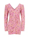 Rotate Birger Christensen Rotate By Birger Christensen Floral Mini Dress In Pink