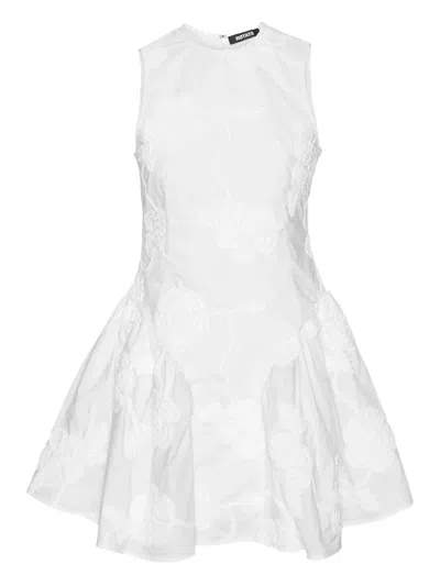 Rotate Birger Christensen Floral-embellished Mini Dress In White