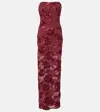 Rotate Birger Christensen Maxikleid Mit Blumenapplikation In Red