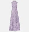 Rotate Birger Christensen Womens Lavender Aura Flower Sleeveless Stretch-woven Maxi Dress In Purple