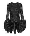 Rotate Birger Christensen Rotate Floral Embroidered Mini Dress In Black