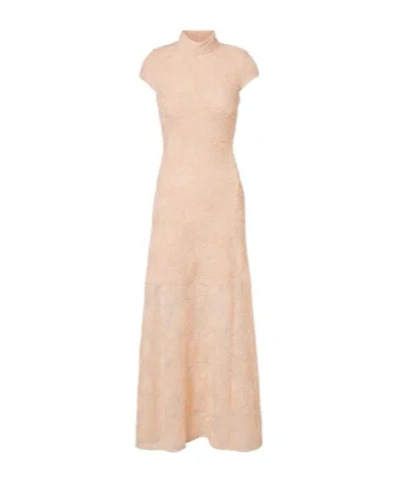 Rotate Birger Christensen Floral Embroidered Tulle Maxi Dress In Neutral