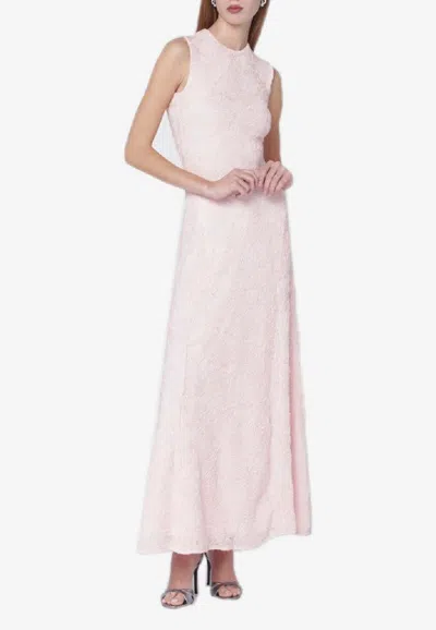 ROTATE BIRGER CHRISTENSEN FLORAL JACQUARD MAXI DRESS