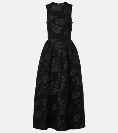 ROTATE BIRGER CHRISTENSEN FLORAL JACQUARD MIDI DRESS