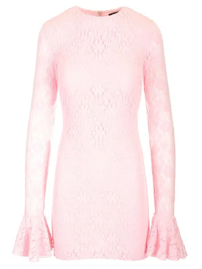 ROTATE BIRGER CHRISTENSEN LACE DRESS WITH PUFF SLEEVES