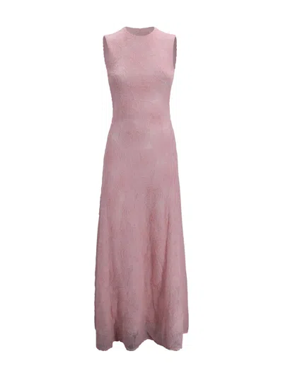 Rotate Birger Christensen Floral Long Dress In Pink