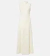 Rotate Birger Christensen Floral-embroidered Maxi Dress In Neutral