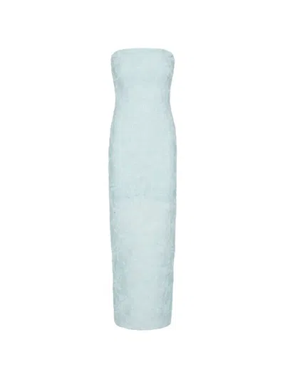 Rotate Birger Christensen Floral Mesh Tube Maxi Dress In Multi
