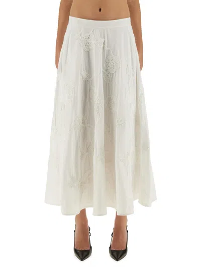 ROTATE BIRGER CHRISTENSEN FLORAL MIDI SKIRT