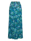 Rotate Birger Christensen Floral Midi Skirt In Blue