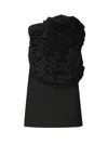 Rotate Birger Christensen Rotate Big Flower Mini Dress In Black
