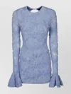 Rotate Birger Christensen Floral Mini Dress Flared Cuffs