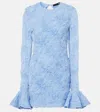 Rotate Birger Christensen Floral Minidress In Blue