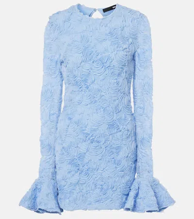 Rotate Birger Christensen Floral Minidress In Blue