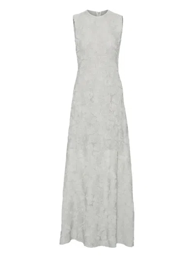Rotate Birger Christensen Floral-pattern Maxi Dress In Gray