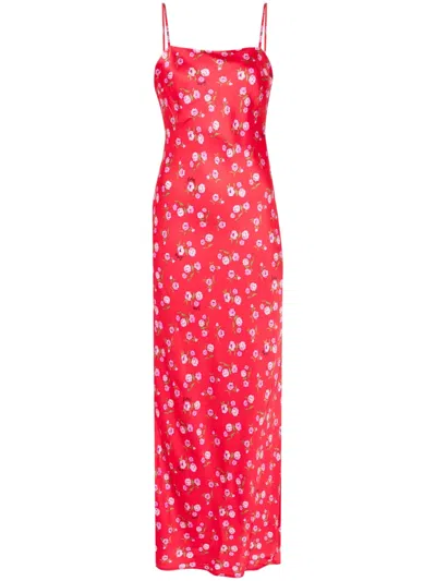 Rotate Birger Christensen Floral-print Dress In Red