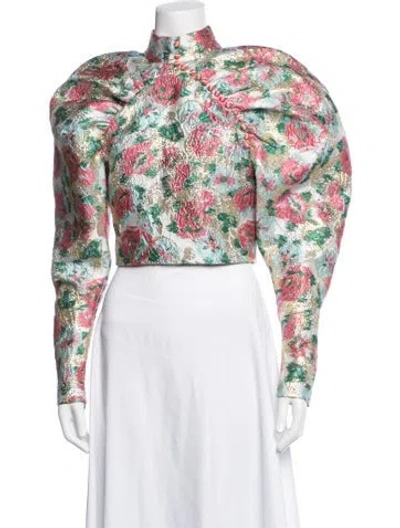 Pre-owned Rotate Birger Christensen Floral Print Jacket In Multi