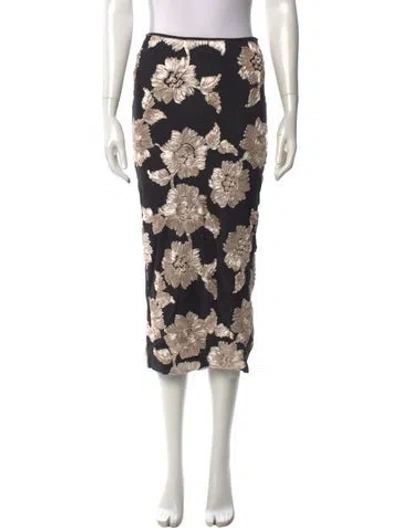 Pre-owned Rotate Birger Christensen Floral Print Midi Length Skirt