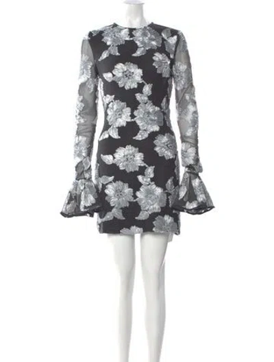 Pre-owned Rotate Birger Christensen Floral Print Mini Dress In Multi