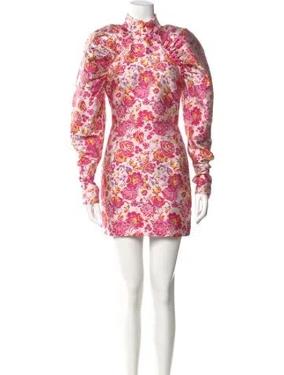 Pre-owned Rotate Birger Christensen Floral Print Mini Dress In Multi