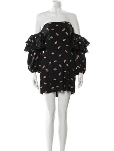 Pre-owned Rotate Birger Christensen Floral Print Mini Dress W/ Tags In Multi