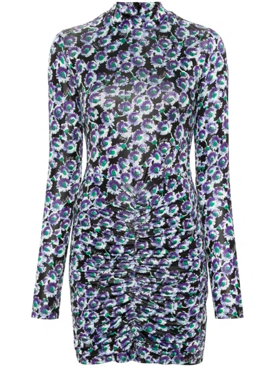 ROTATE BIRGER CHRISTENSEN FLORAL-PRINT RUCHED MINIDRESS