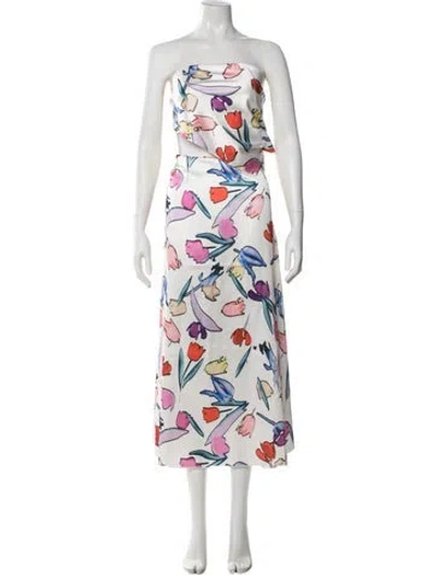 Pre-owned Rotate Birger Christensen Floral Print Skirt Set W/ Tags In Multi