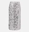 Rotate Birger Christensen Sequin Chiffon Skirt In Grau