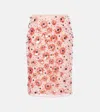 Rotate Birger Christensen Ladies Peachskin Flower Sequins Skirt In Pink