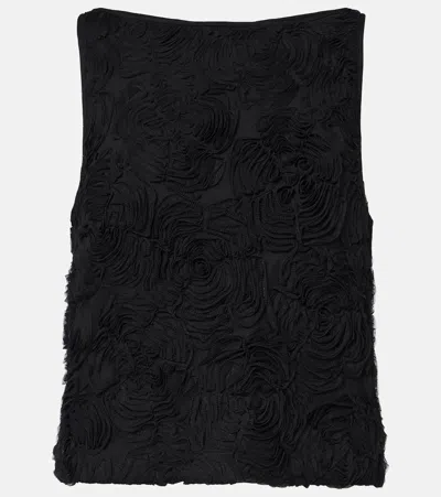 Rotate Birger Christensen Floral Top In Black