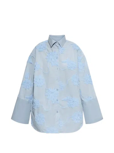Rotate Birger Christensen Rotate Birgerchristensen Camicia Oversize Con Dettoglio Floreale In Multi