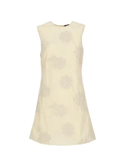 Rotate Birger Christensen Floral-print Dress In Yellow