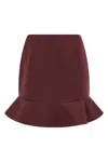 Rotate Birger Christensen Flounced Skirt In Red