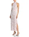 Rotate Birger Christensen Flower Beads Maxi Dress In Neutral