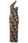 Rotate Birger Christensen Maxi Mesh Dress With Beads Embellishments