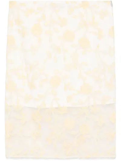 Rotate Birger Christensen Flower Beads Pencil Skirt In Yellow
