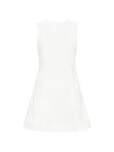 Rotate Birger Christensen Flower Flared Mini Dress In White