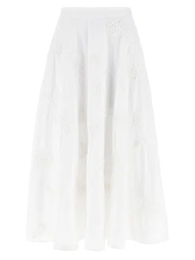 Rotate Birger Christensen 'flower Maxi' Skirt In White