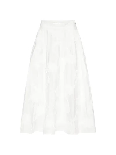 Rotate Birger Christensen Flower Maxi Skirt In White