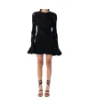 Rotate Birger Christensen Black Mini Dress In Black